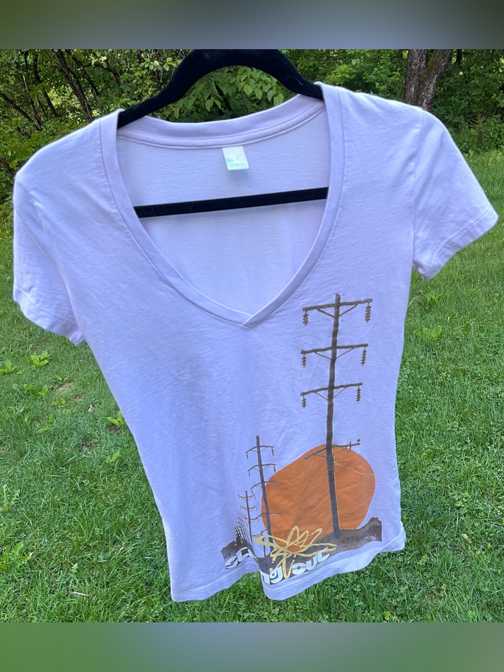 Vintage V-neck Band T - Strung Out (size:small)